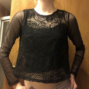 Mesh and Lace Blouse